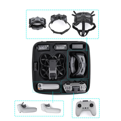 Portable Carrying Shoulder Bag for DJI Avata Goggles Shock-proof Travel Storage Handbag Case with FPV V2 Accessories