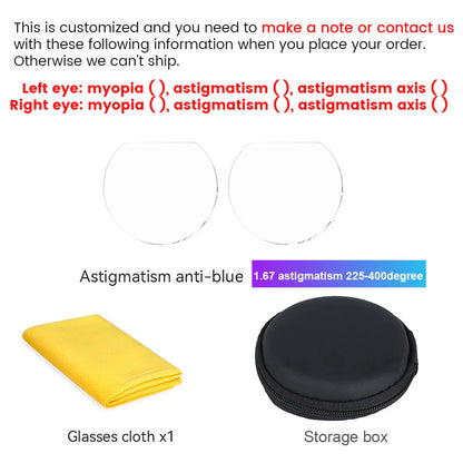 Clear Resin Lens Drone Accessories for DJI Avata Goggles 2 Anti-Blue Light & Astigmatism Corrective Glasses
