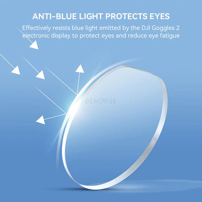 Clear Resin Lens Drone Accessories for DJI Avata Goggles 2 Anti-Blue Light & Astigmatism Corrective Glasses