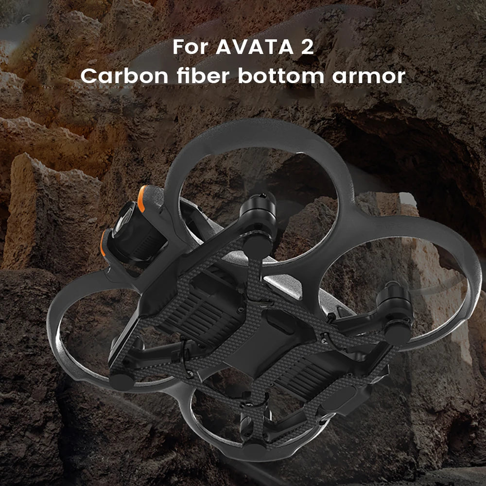 Carbon Fiber Bottom Armor Protective Anti-Collision Bottom Armor Height Bracket for DJI Avata 2 Drone Accessories